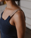 BASERANGE 25 Spring/Summer France Organic Cotton Contrast Color Vest Suspender Top BAS-TOSU-RC-SP25-AMPERA BLUE